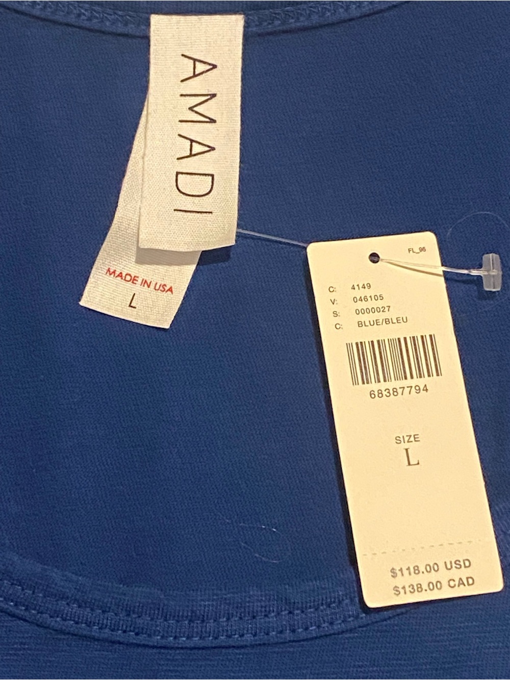 Anthropologie | Anthropologie Amadi Sleeveless Scoop Neck Blue Swing Dress NWT L - Picture 6 of 6